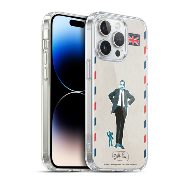 Mr. Bean London Art Postcard Soft Gel Case for Apple iPhone 14 Pro & MagSafe