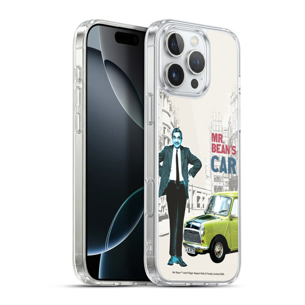 Mr. Bean London Art With Car Soft Gel Case for Apple iPhone 16 Pro Max & MagSafe