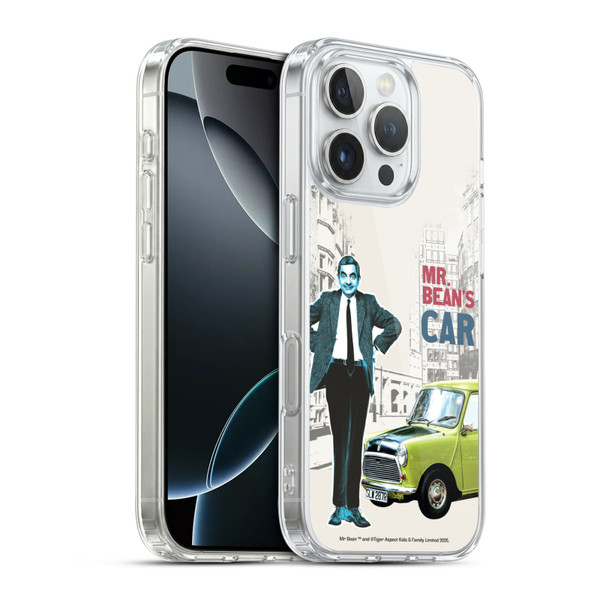 Mr. Bean London Art With Car Soft Gel Case for Apple iPhone 16 Pro & MagSafe