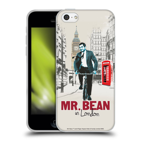 Mr. Bean London Art In London Soft Gel Case for Apple iPhone 5c