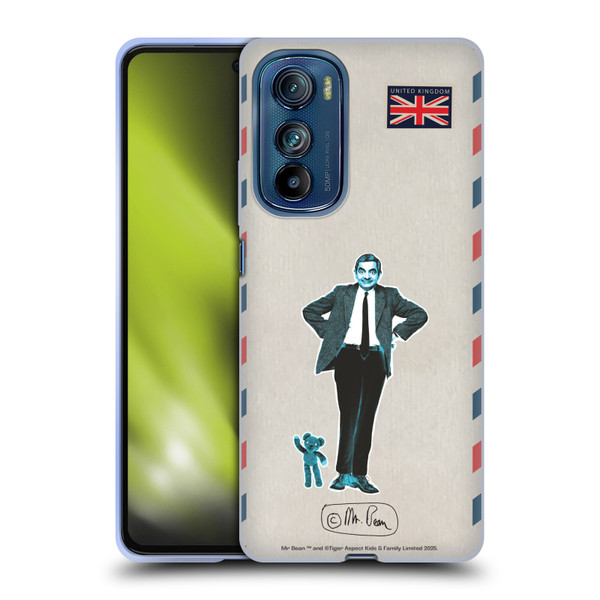 Mr. Bean London Art Postcard Soft Gel Case for Motorola Edge 30