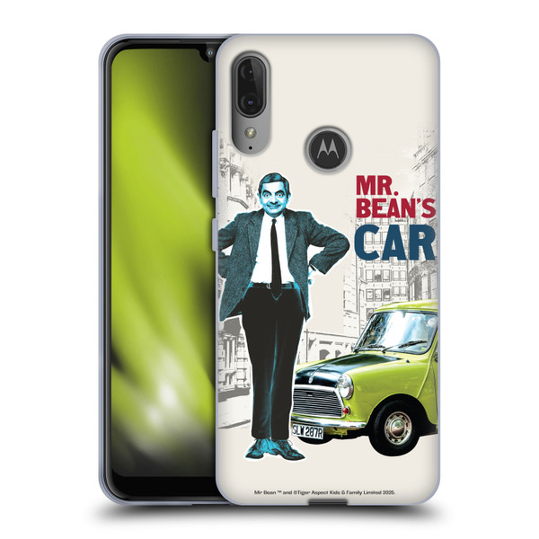 Mr. Bean London Art With Car Soft Gel Case for Motorola Moto E6 Plus