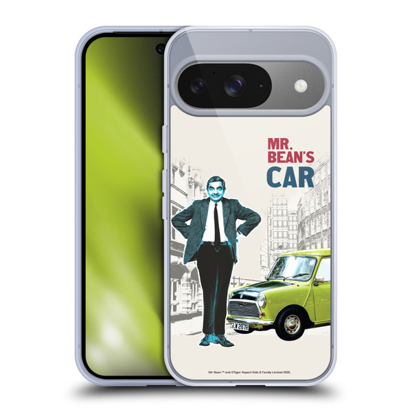 Mr. Bean London Art With Car Soft Gel Case for Google Pixel 9 / Pixel 9 Pro