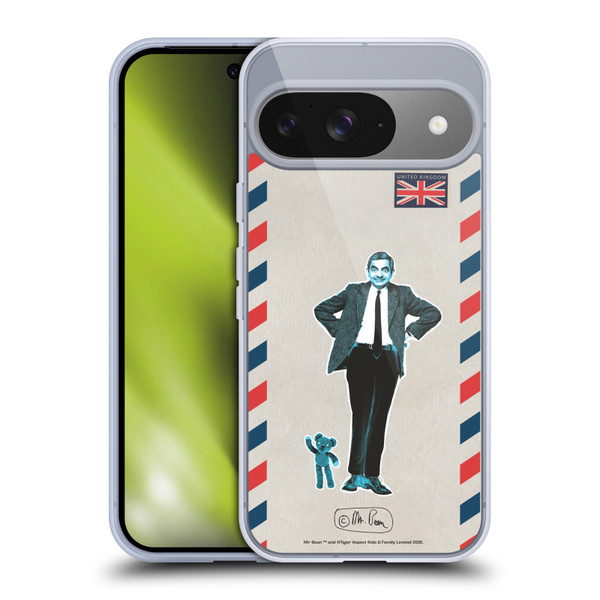 Mr. Bean London Art Postcard Soft Gel Case for Google Pixel 9 / Pixel 9 Pro