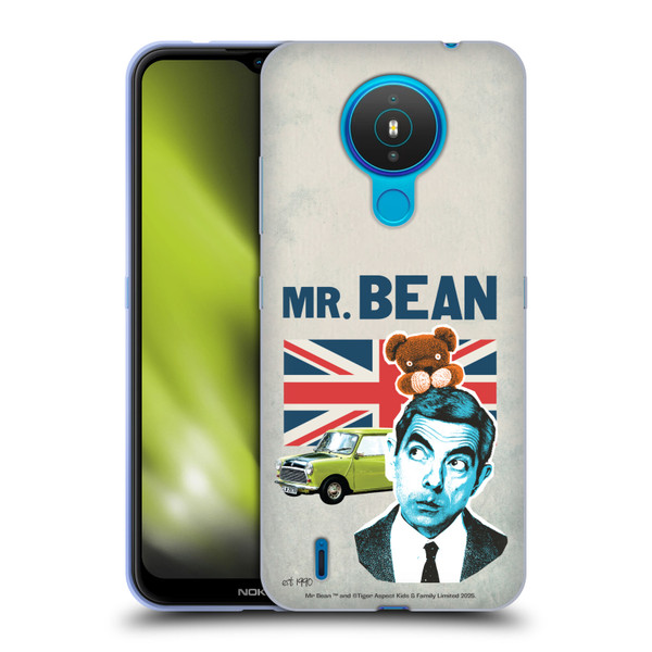 Mr. Bean London Art With Teddy Soft Gel Case for Nokia 1.4