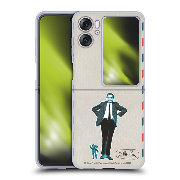 Mr. Bean London Art Postcard Soft Gel Case for OPPO Find N2 Flip