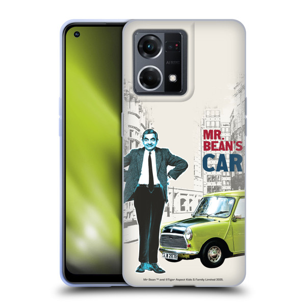 Mr. Bean London Art With Car Soft Gel Case for OPPO Reno8 4G