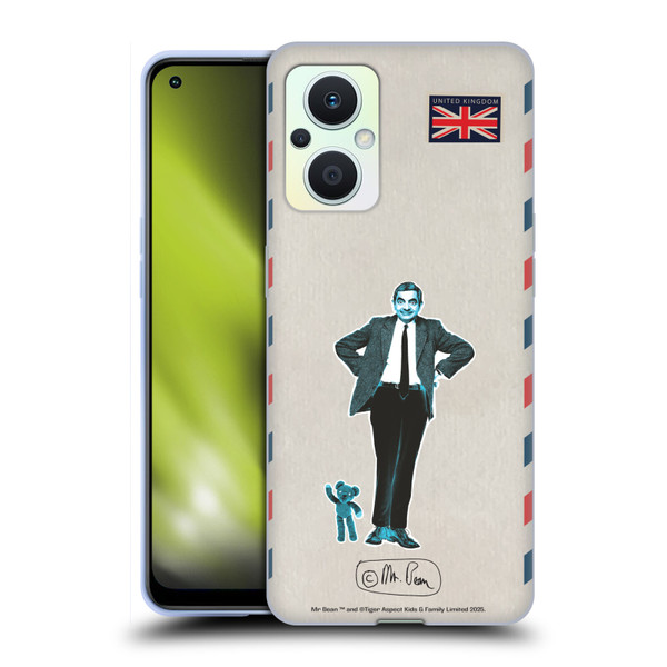 Mr. Bean London Art Postcard Soft Gel Case for OPPO Reno8 Lite