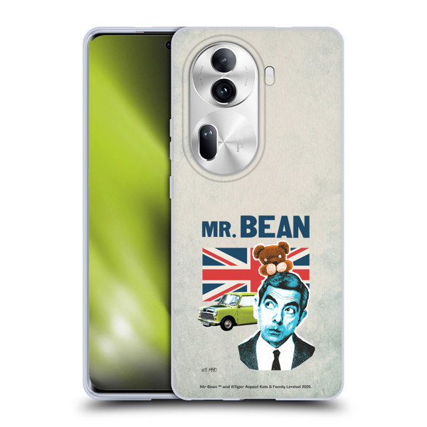 Mr. Bean London Art With Teddy Soft Gel Case for OPPO Reno11 Pro