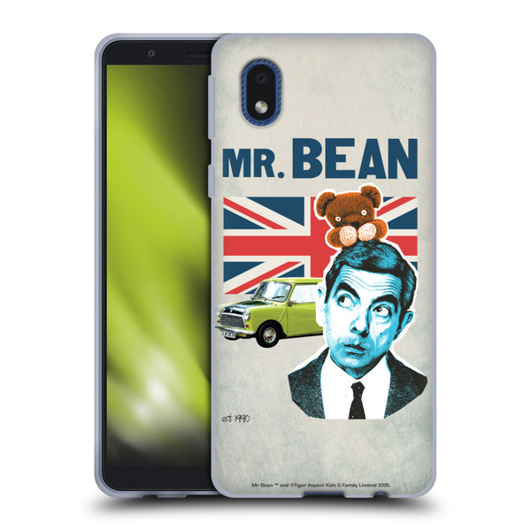 Mr. Bean London Art With Teddy Soft Gel Case for Samsung Galaxy A01 Core (2020)