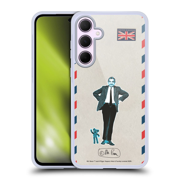 Mr. Bean London Art Postcard Soft Gel Case for Samsung Galaxy A35 5G