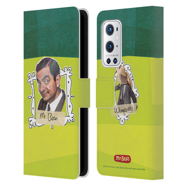 Mr. Bean Doodle Art Portrait Leather Book Wallet Case Cover For OnePlus 9 Pro