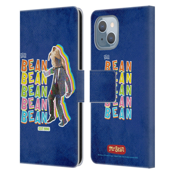 Mr. Bean Graphic Art Turkey Leather Book Wallet Case Cover For Apple iPhone 14