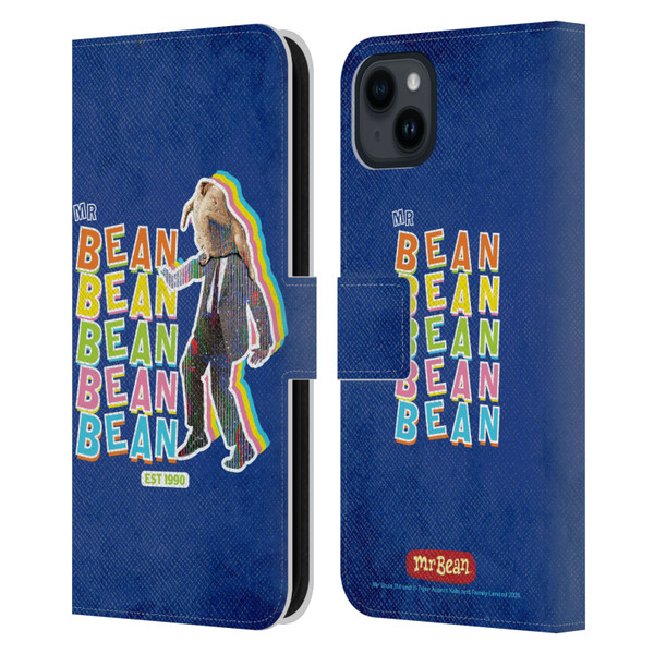 Mr. Bean Graphic Art Turkey Leather Book Wallet Case Cover For Apple iPhone 15 Plus