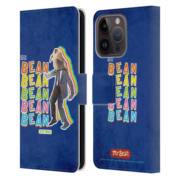 Mr. Bean Graphic Art Turkey Leather Book Wallet Case Cover For Apple iPhone 15 Pro