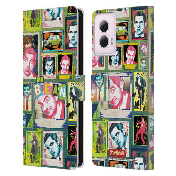 Mr. Bean Graphic Art Collage Leather Book Wallet Case Cover For Motorola Moto G Power (2024) Mr. Bean Graphic Art Collage Leather Book Wallet Case Cover For Motorola Moto G Power (2024)