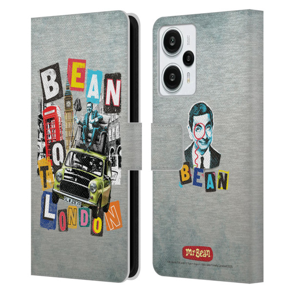 Mr. Bean Graphic Art Bean To London Leather Book Wallet Case Cover For Xiaomi Redmi Note 12T