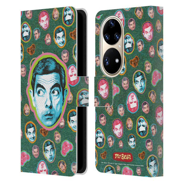Mr. Bean Key Art Collage Leather Book Wallet Case Cover For Huawei P50 Pro