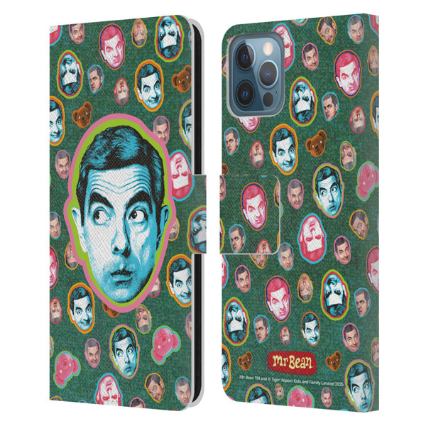 Mr. Bean Key Art Collage Leather Book Wallet Case Cover For Apple iPhone 12 / iPhone 12 Pro
