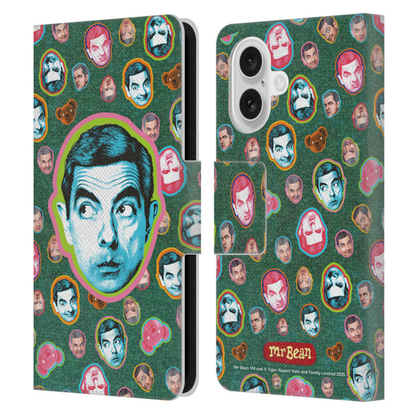 Mr. Bean Key Art Collage Leather Book Wallet Case Cover For Apple iPhone 16
