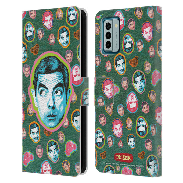 Mr. Bean Key Art Collage Leather Book Wallet Case Cover For Nokia G42