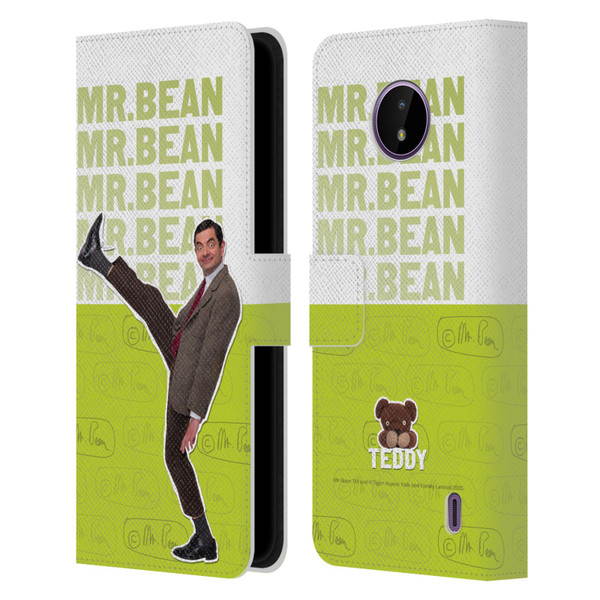 Mr. Bean Key Art Portrait Leather Book Wallet Case Cover For Nokia C10 / C20