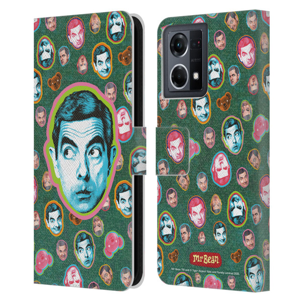 Mr. Bean Key Art Collage Leather Book Wallet Case Cover For OPPO Reno8 4G