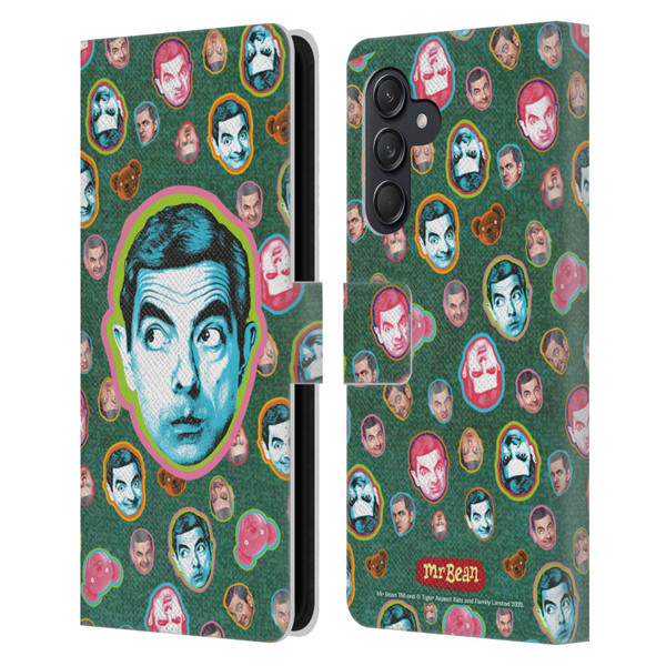 Mr. Bean Key Art Collage Leather Book Wallet Case Cover For Samsung Galaxy M55 5G