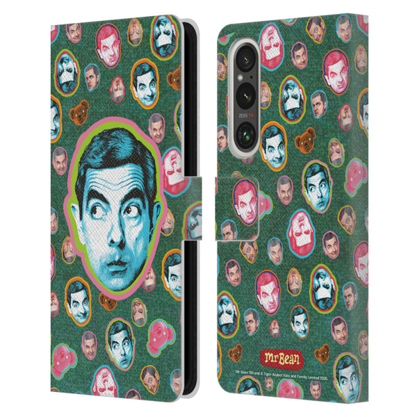 Mr. Bean Key Art Collage Leather Book Wallet Case Cover For Sony Xperia 1 V 5G