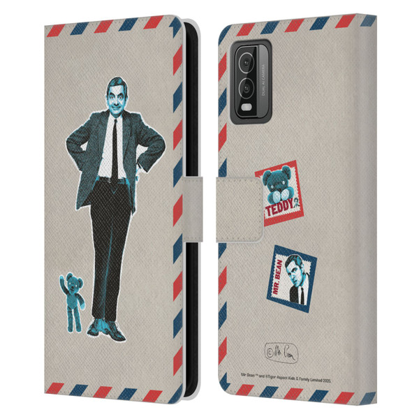 Mr. Bean London Art Postcard Leather Book Wallet Case Cover For Nokia C210