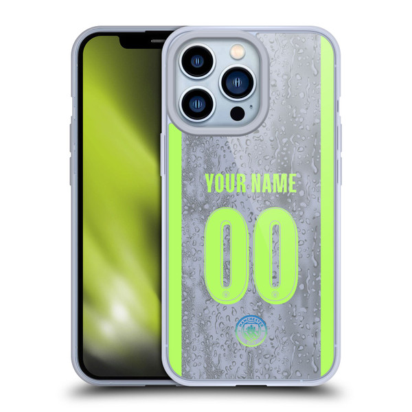 Custom Customised Personalised Manchester City Man City FC 2025/26 Badge Kit Third Soft Gel Case for Apple iPhone 13 Pro