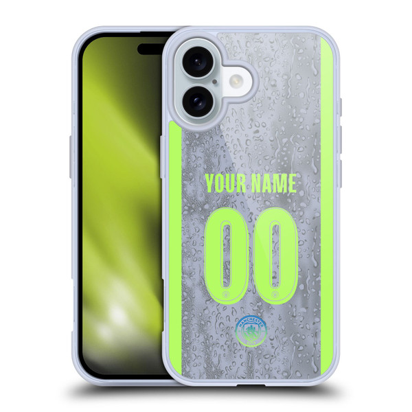 Custom Customised Personalised Manchester City Man City FC 2025/26 Badge Kit Third Soft Gel Case for Apple iPhone 16 Custom Customised Personalised Manchester City Man City FC 2025/26 Badge Kit Third Soft Gel Case for Apple iPhone 16