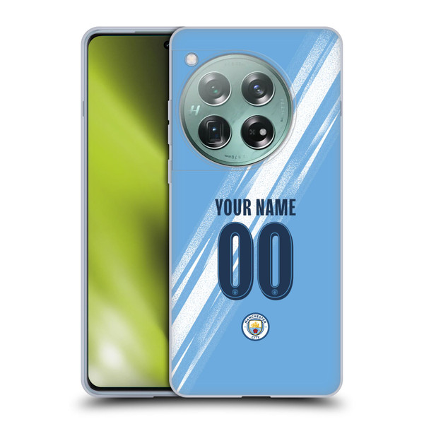 Custom Customised Personalised Manchester City Man City FC 2025/26 Badge Kit Home Soft Gel Case for OnePlus 12