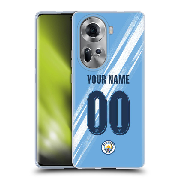 Custom Customised Personalised Manchester City Man City FC 2025/26 Badge Kit Home Soft Gel Case for OPPO Reno11