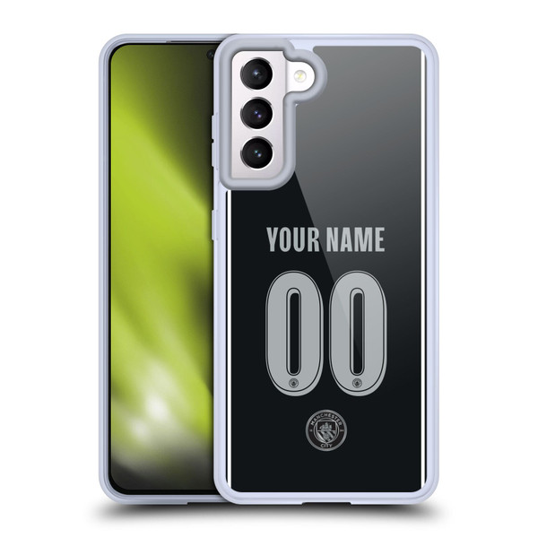 Custom Customised Personalised Manchester City Man City FC 2025/26 Badge Kit Away Soft Gel Case for Samsung Galaxy S21 5G