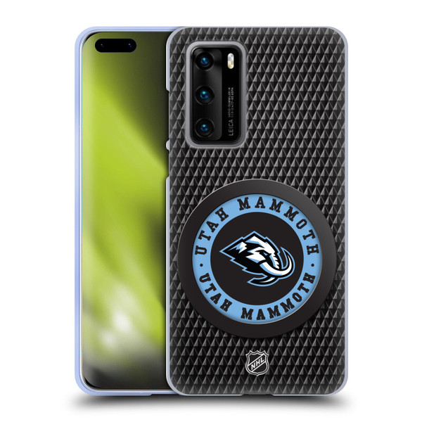 NHL Utah Mammoth Puck Texture Soft Gel Case for Huawei P40 5G