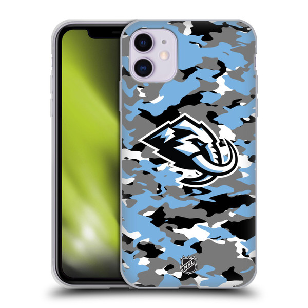 NHL Utah Mammoth Camouflage Soft Gel Case for Apple iPhone 11