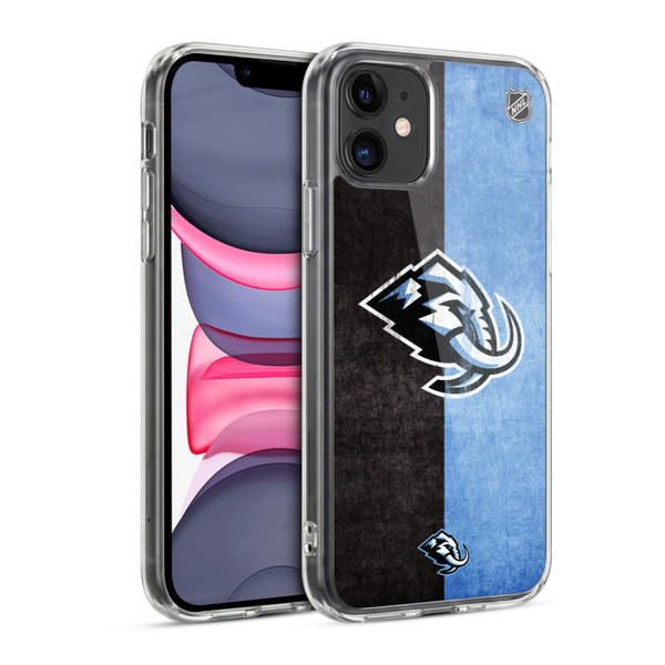 NHL Utah Mammoth Half Distressed Soft Gel Case for Apple iPhone 11