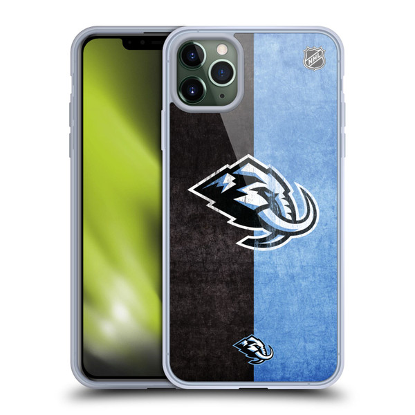 NHL Utah Mammoth Half Distressed Soft Gel Case for Apple iPhone 11 Pro Max