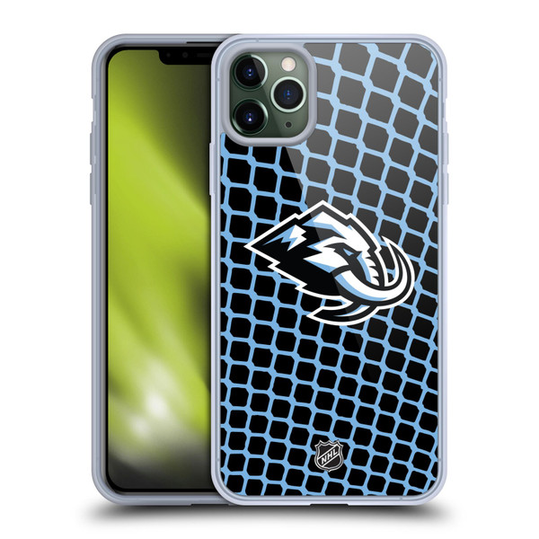 NHL Utah Mammoth Net Pattern Soft Gel Case for Apple iPhone 11 Pro Max