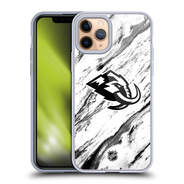 NHL Utah Mammoth Marble Soft Gel Case for Apple iPhone 11 Pro