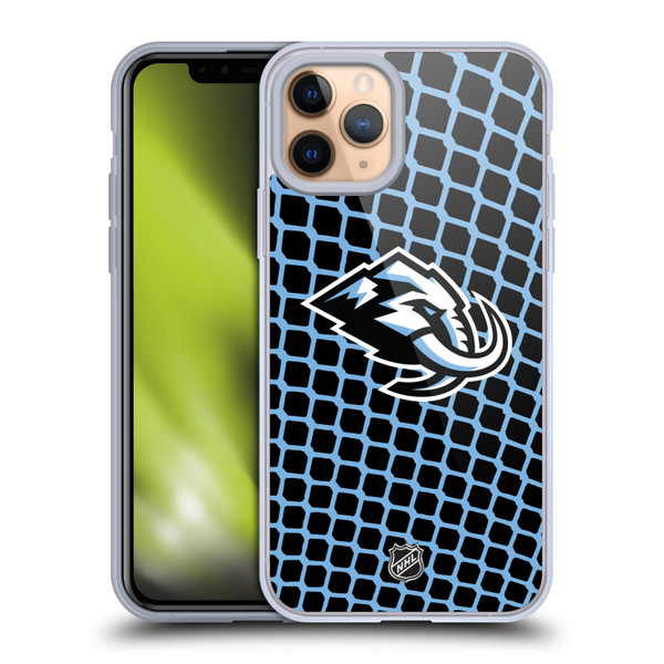 NHL Utah Mammoth Net Pattern Soft Gel Case for Apple iPhone 11 Pro