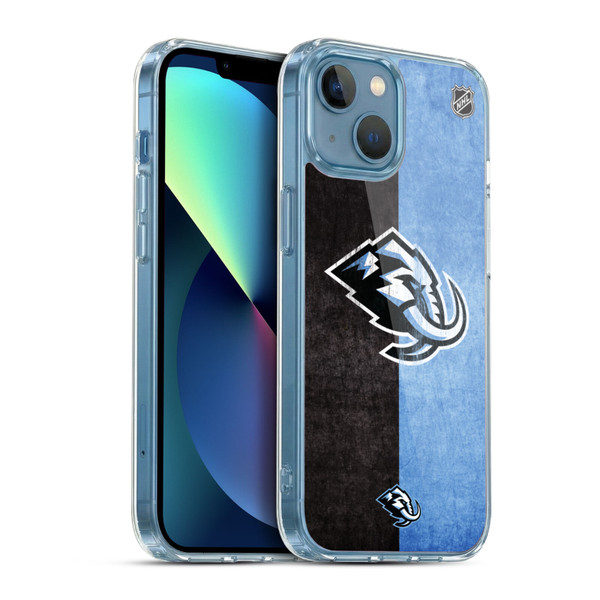 NHL Utah Mammoth Half Distressed Soft Gel Case for Apple iPhone 13 Mini & MagSafe