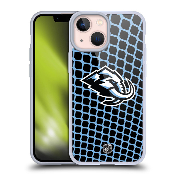 NHL Utah Mammoth Net Pattern Soft Gel Case for Apple iPhone 13 Mini