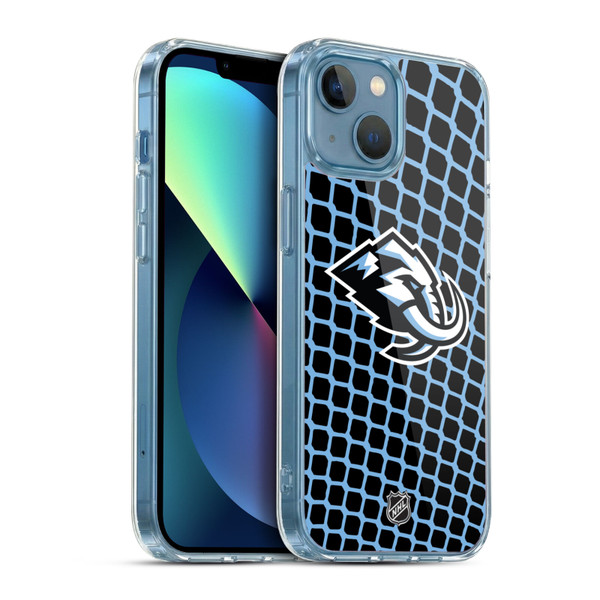 NHL Utah Mammoth Net Pattern Soft Gel Case for Apple iPhone 13 Mini & MagSafe