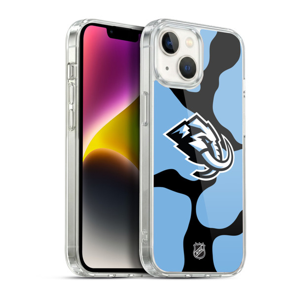 NHL Utah Mammoth Cow Pattern Soft Gel Case for Apple iPhone 14
