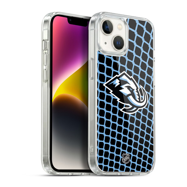 NHL Utah Mammoth Net Pattern Soft Gel Case for Apple iPhone 14