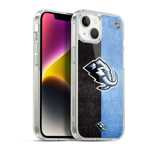NHL Utah Mammoth Half Distressed Soft Gel Case for Apple iPhone 14 Plus & MagSafe