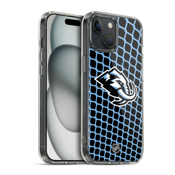 NHL Utah Mammoth Net Pattern Soft Gel Case for Apple iPhone 15 & MagSafe