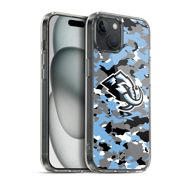 NHL Utah Mammoth Camouflage Soft Gel Case for Apple iPhone 15 Plus & MagSafe